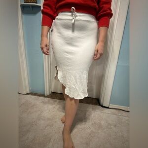 White Jersey Skirt